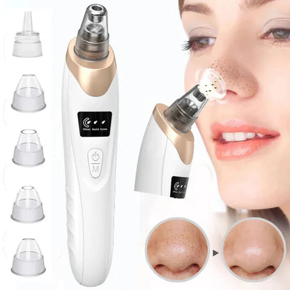 5 in 1 Black Head Remover machine,Pimple Pore Cleaner, Rechargeable ‏Derma Suction